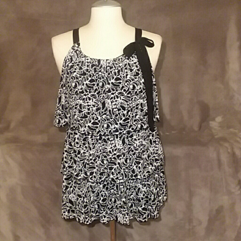 Style & Co. Ruffle Tiered Sleeveless Top